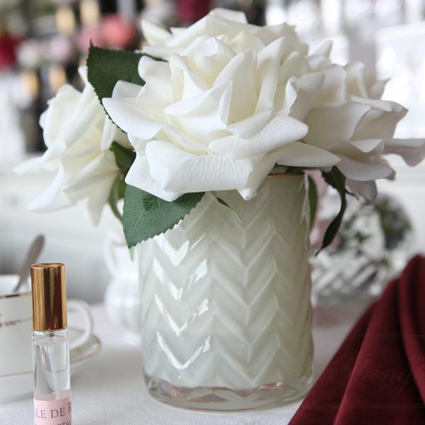 Cn Hcf02 Cote Noire Glass Herringbone Flower Cream Champagne Roses Blonde Vanilla Pink Peony Detail 1