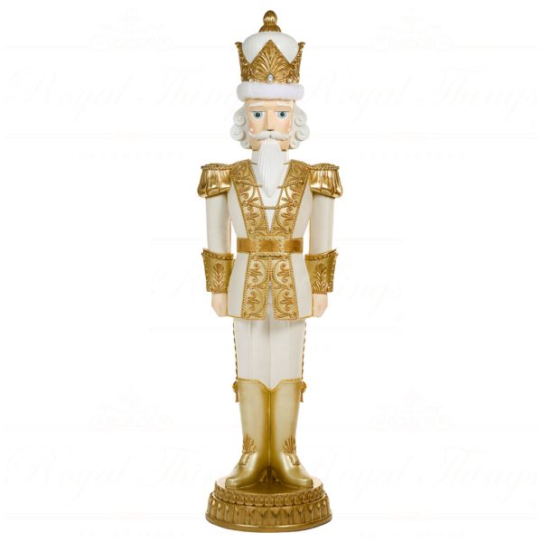 D 42213 Goodwill Christmas Decorative Items Versailles Nutcracker Display Gold White