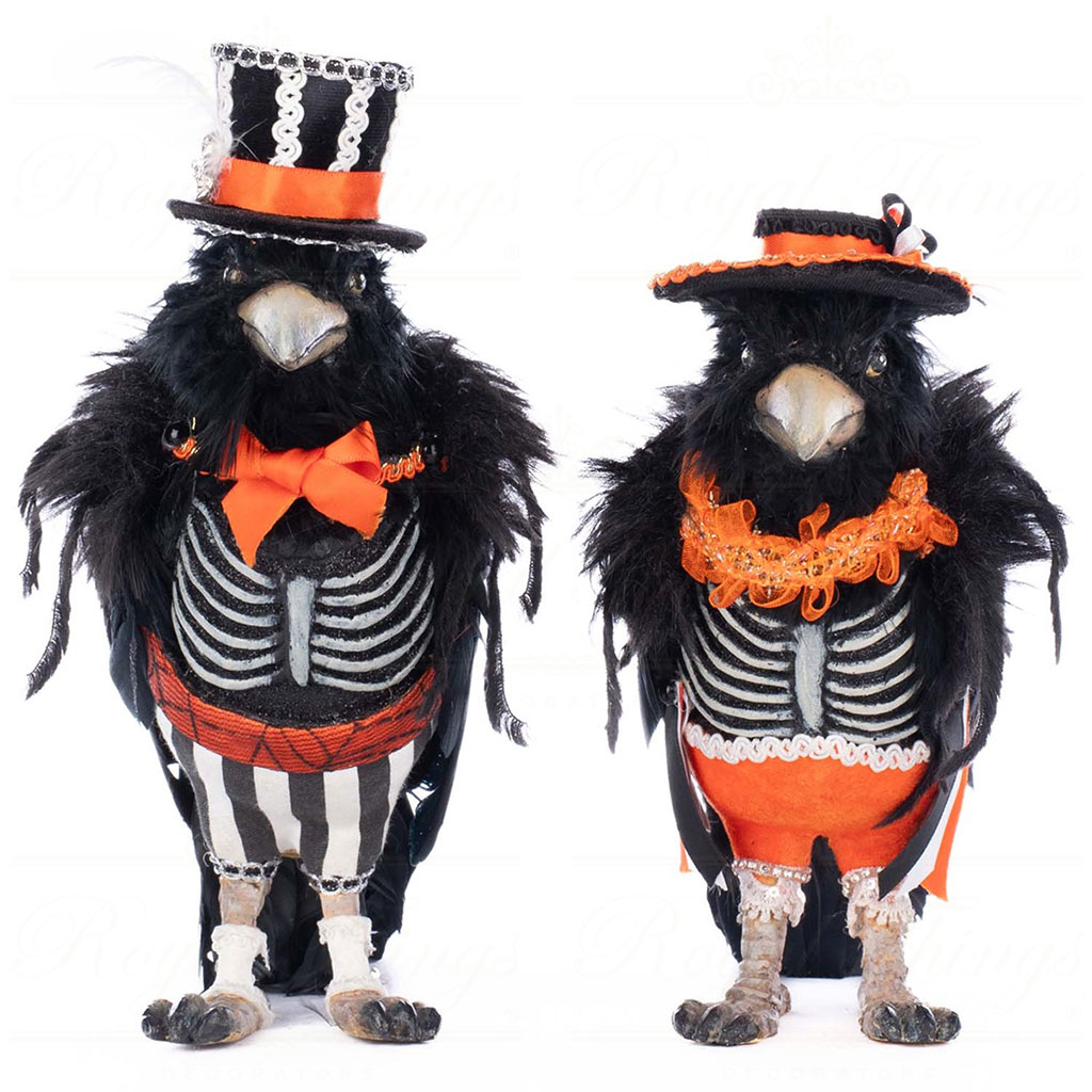 KC 28 528647 katherines collection halloween decorative items the macabre family edgar allen poe crow tabletop black orange white detail2 Kc 28 528647 Katherines Collection Halloween Decorative Items The Macabre Family Edgar Allen Poe Crow Tabletop Black Orange White Detail2