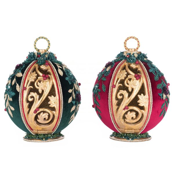 Kc 28 528785 Katherines Collection Christmas Decorative Items Winter Balsam And Berry Tabletop Ornaments With Tea Lights Burgundy Green Gold