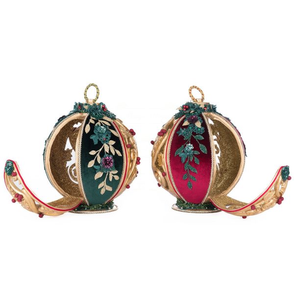 Kc 28 528785 Katherines Collection Christmas Decorative Items Winter Balsam And Berry Tabletop Ornaments With Tea Lights Burgundy Green Gold Detail2