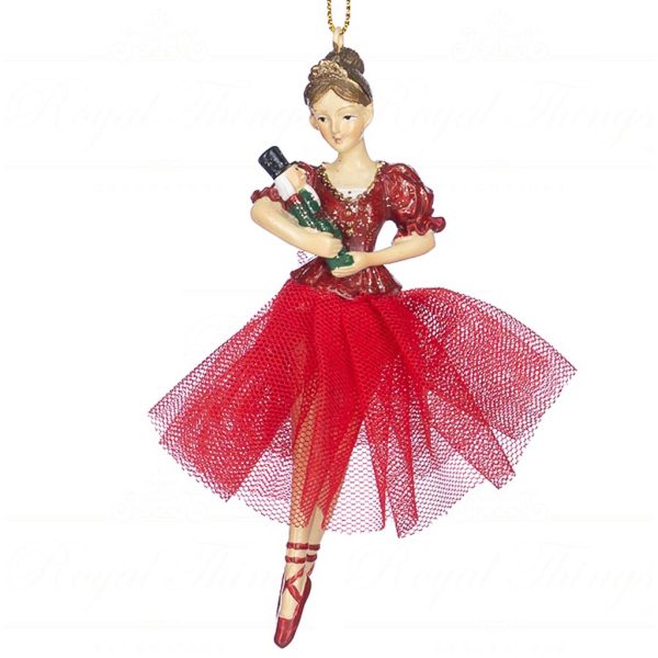 Mc 38373 Goodwill Christmas Ornaments Tulle Nutcracker Ballerina Ornament Red Vari B