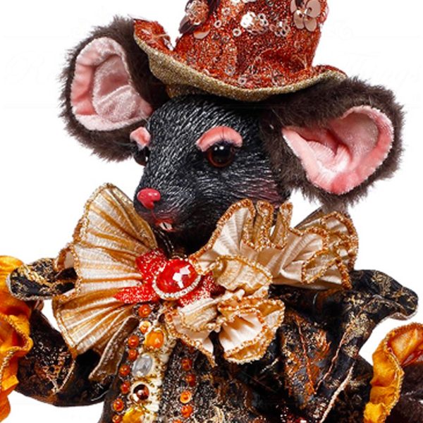 Mr 51 64024 Mark Roberts Halloween Dolls Halloween Mice Doll Orange Black Closeup