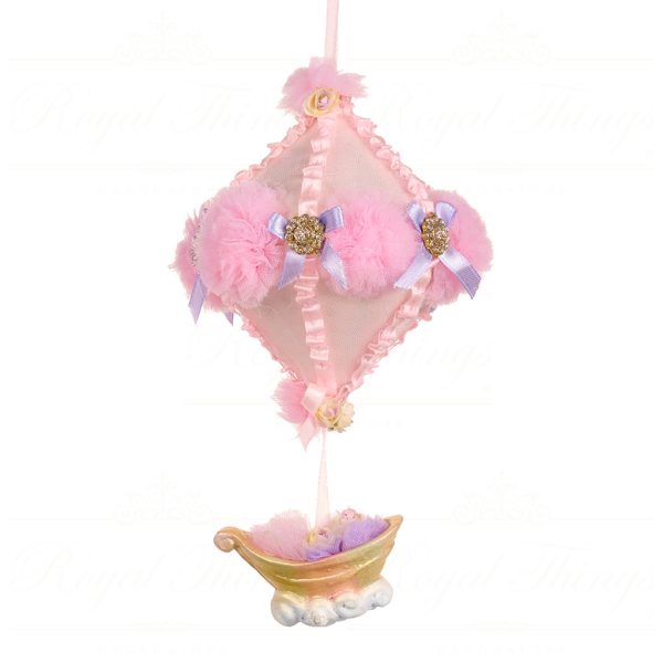 Goodwill Christmas Ornament Castle In Sky Tulle Hot Air Balloon Ornament Purple Pink B 88306 Pink