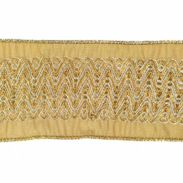 Goodwill Christmas Ribbon Wave Trim Ribbon Gold Br 35460